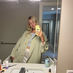 Beige trench coat